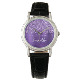 Glittery Amethyst Lila Glam Armbanduhr