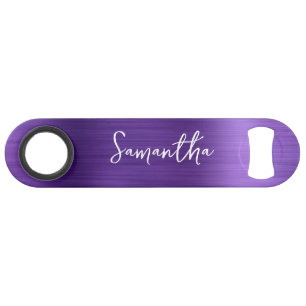 Glittery Amethyst Lila Glam Name Speed Flaschenöffner