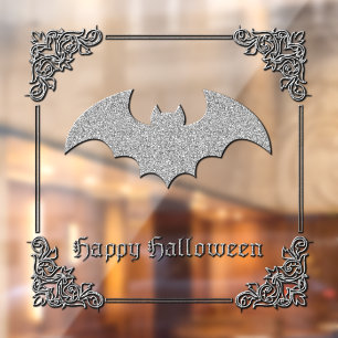 Glittery Bat Halloween Fensteraufkleber