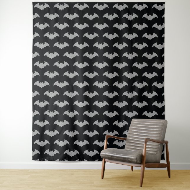 Glittery Bat Halloween Foto Hintergrund Wandteppich (Beispiel)