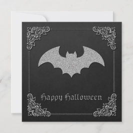 Glittery Bat Halloween Grußkarte