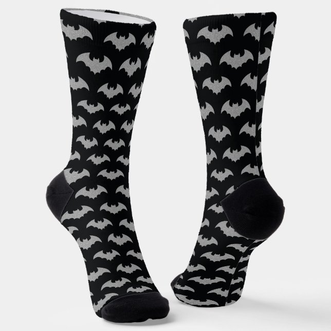 Glittery Bat Halloween Socken (Gewinkelt)