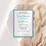 Glittery Bat Mitzvah Blue und Silver Rectangle Einladung<br><div class="desc">Dieses trendige Bat Mitzvah-Angebot besticht durch funkelnden Imitat-Glitzer,  der auf einem soliden Farbhintergrund liegt. Verwenden Sie das Vorlagenformular,  um Ihre eigenen Informationen hinzuzufügen. Das Design Tool kann verwendet werden,  um den Stil,  die Farbe und das Layout des Schriftartes zu ändern.</div>