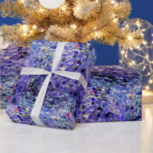 Glittery Blue Geschenkpapier