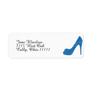 Glittery Blue High Heel