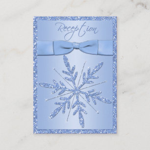 Glittery Blue Snowflake Enclosure Card Begleitkarte