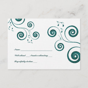 Glittery Blue Swils Music RSVP