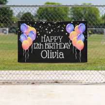 Glittery Bright Pastels Girl's Happy Birthday