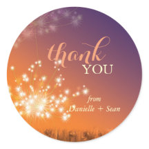 Glittery Dandelion Wedding Vielen Dank