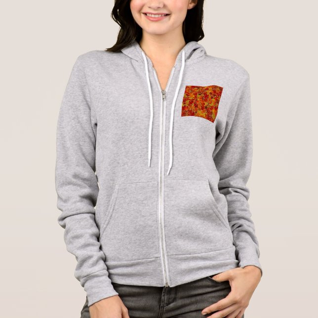 Glittery Fall Maple Blätter Hoodie (Vorderseite)