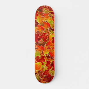 Glittery Fall Maple Blätter Skateboard