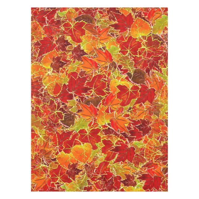 Glittery Fall Maple Blätter Tischdecke (Vorderseite)