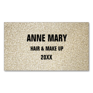 Glittery Gold Black Hair bildet den modernen Welln Magnetische Visitenkarte