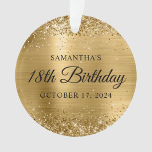 Glittery Gold Foil 18e anniversaire Photo