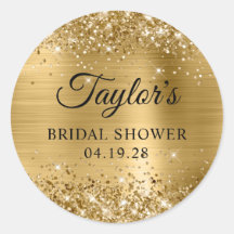 Glittery Gold Foil Brautparty