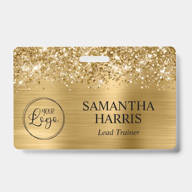 Glittery Gold Foil Logo Ausweis (Vorderseite)