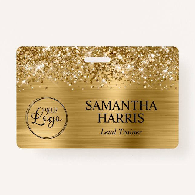 Glittery Gold Foil Logo Ausweis (Vorderseite)