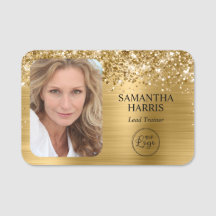 Glittery Gold Foil Logo und Foto