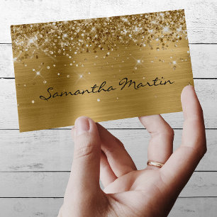 Glittery Gold Foil Visitenkarte
