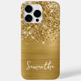Glittery Gold Glam Name Case-Mate iPhone 14 Pro Max Hülle
