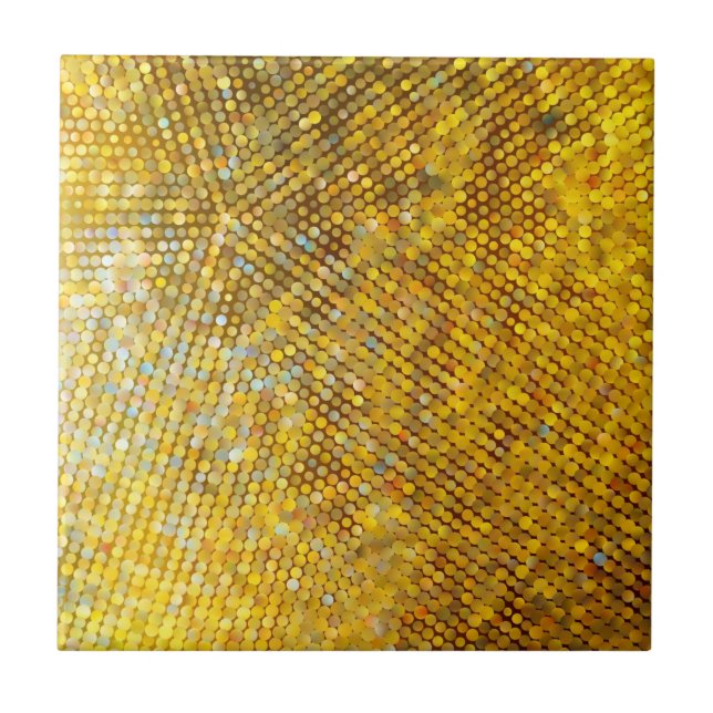 Glittery Gold Mosaic Fliese (Vorderseite)
