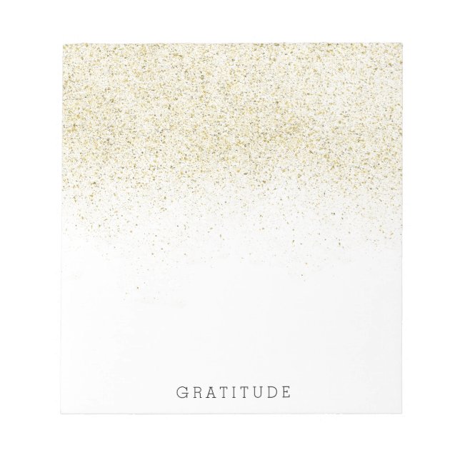 Glittery Gold Notizblock (Vorderseite)