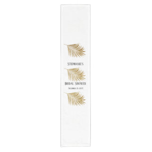 Glittery Gold Palm Tree Leaf Brautparty Hochzeit Kurzer Tischläufer