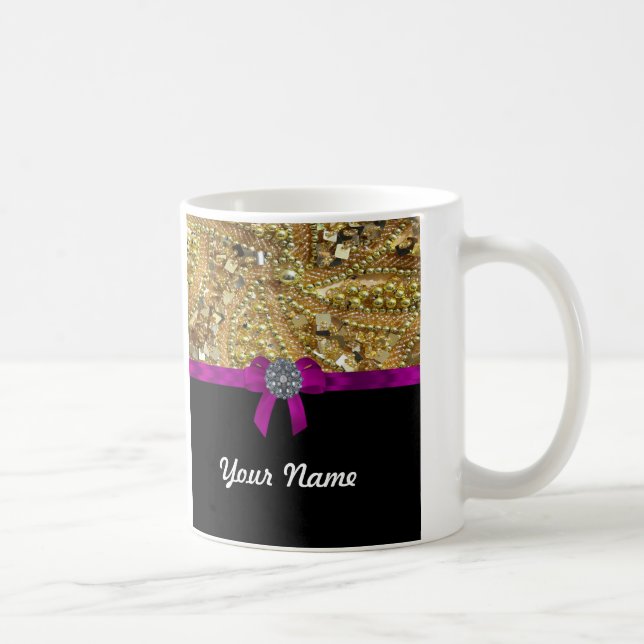 Glittery Gold u. Schwarzes Kaffeetasse (Rechts)