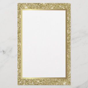 Glittery Goldgrenze Briefpapier