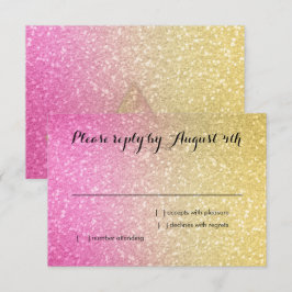 Glittery Gradient UAWG Hot Pink RSVP Karte