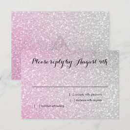 Glittery Gradient UAWG Pink RSVP Karte