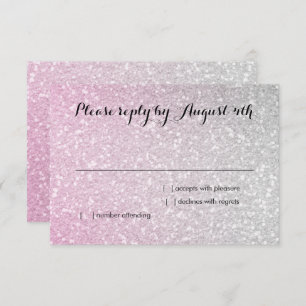 Glittery Gradient UAWG Pink RSVP Karte