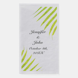 Glittery Green Gold Tropical Palm Hochzeiten Silve Serviette