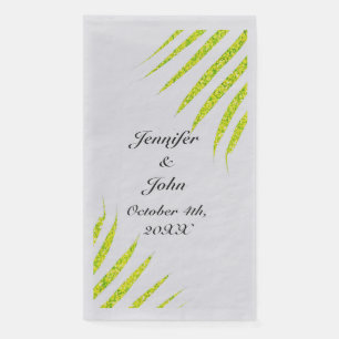 Glittery Green Gold Tropical Palm Hochzeiten Silve Serviette