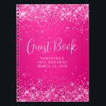 Glittery Hot Pink Ombre 40th Birthday Guest Notizblock<br><div class="desc">Erstellen Sie Ihr eigenes Geburtstagsgeschenk Gästebuch dekoriert Cover leere Notizbuch für ihren besonderen Tag. Imitate heißen rosa Glitzer auf einem hellrosa Ober Hintergrund. Die Imitate Glitzern und Glitzer sind digitale Grafiken, die wie ein Foto drucken. Passen Sie den Stil, die Größe oder die Farbe des "Gästebuches" an, um den kalligrafischen...</div>