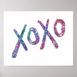 Glittery Hugs and Kisses Poster