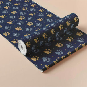 Glittery Hunde Muster für Pelznahrung Geschenkpapier