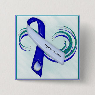 Glittery Hydrocephalus-Band-Knopf Button