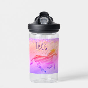 Glittery Lavendel und Rosa Einhornwasserflasche Trinkflasche