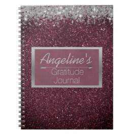 Glittery Lavender Silver Danky Journal Notizblock