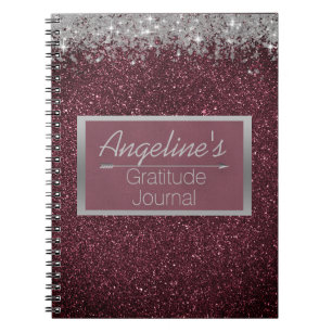 Glittery Lavender Silver Danky Journal Notizblock