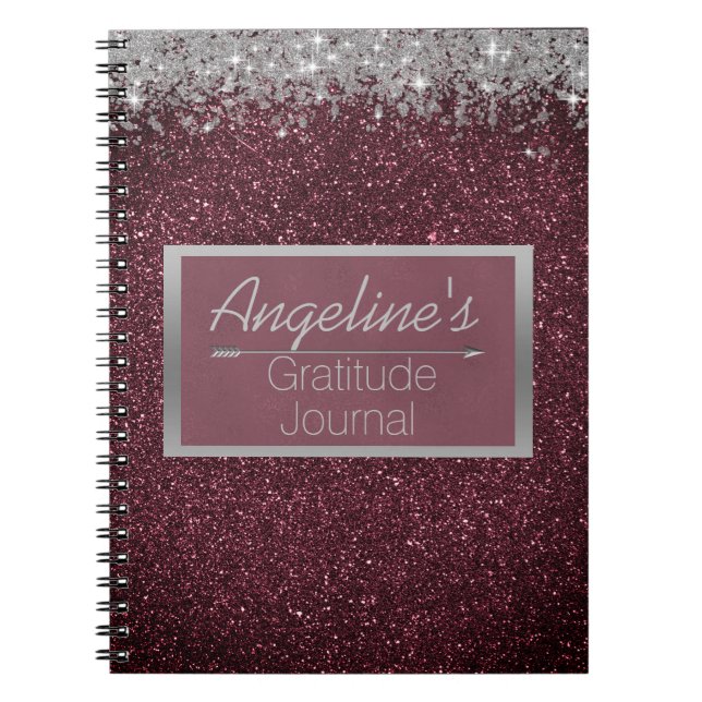 Glittery Lavender Silver Danky Journal Notizblock (Vorderseite)