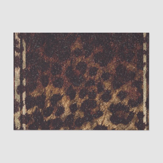 Glittery Leopard Cheetah Animal Print Wild Exotic Seidenpapier (Vorderseite)