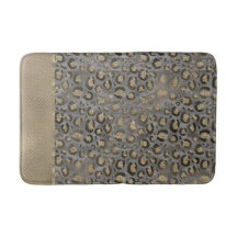 Glittery Leopard Print on Glossy Grau
