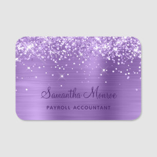 Glittery Light Lila Foil Namensschild