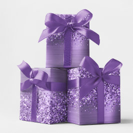 Glittery Light Lila Glam Geschenkpapier Set