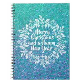 Glittery Merry Christmas | Notebook Notizblock