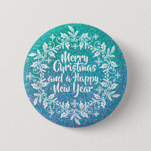 Glittery Merry Christmas   Schaltfläche Button