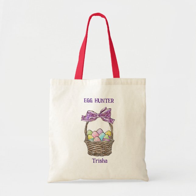 Glittery Oaster Basket Freude individuell anpassba Tragetasche (Vorne)
