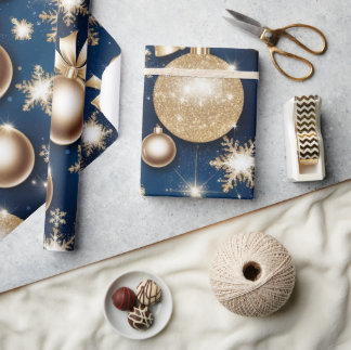 Glittery Ornaments Geschenkpapier